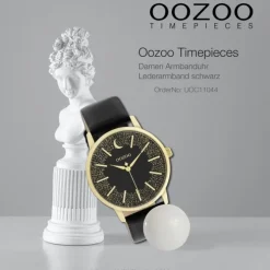 Oozoo Damen Armbanduhr Timepieces C11044 Analog Leder schwarz UOC11044