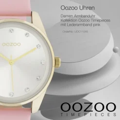 Oozoo Damen Armbanduhr Timepieces C11045 Analog Leder pink UOC11045