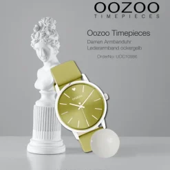 Oozoo Damen Armbanduhr Timepieces C10986 Analog Leder ockergelb UOC10986