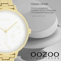 Oozoo Damen Armbanduhr Timepieces Analog Edelstahl gold UOC11122