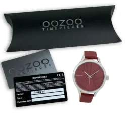 Oozoo Damen Armbanduhr Timepieces Analog Leder rot UOC9682A