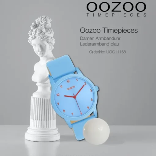 Oozoo Damen Armbanduhr Timepieces Analog Leder blau UOC11168