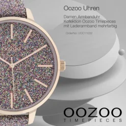 Oozoo Damen Armbanduhr Timepieces C11032 Analog Leder mehrfarbig UOC11032