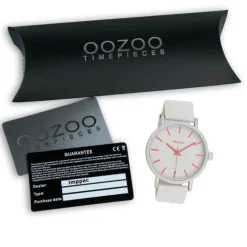 Oozoo Damen Armbanduhr Timepieces Analog Leder grau UOC11180