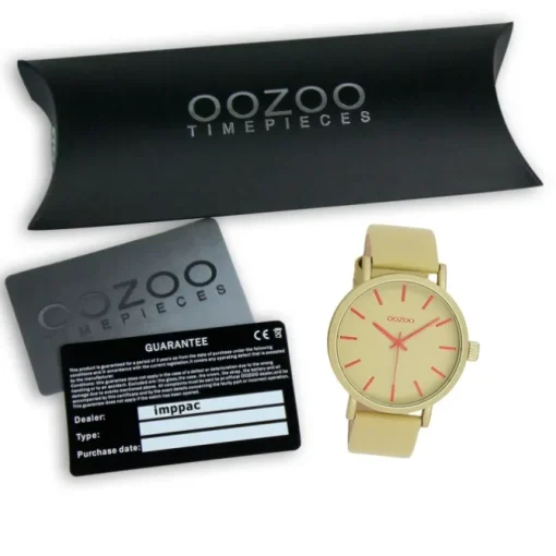 Oozoo Damen Armbanduhr Timepieces Analog Leder olivgrün UOC11181