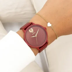 Oozoo Damen Armbanduhr Timepieces Analog Leder rot UOC11249