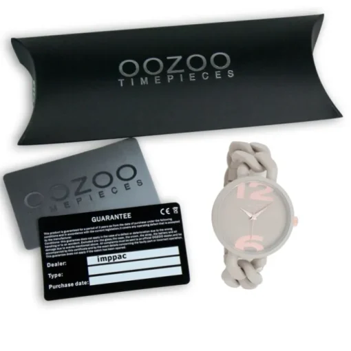 Oozoo Damen Armbanduhr Timepieces Analog Kunststoff taupe hellbraun UOC11265