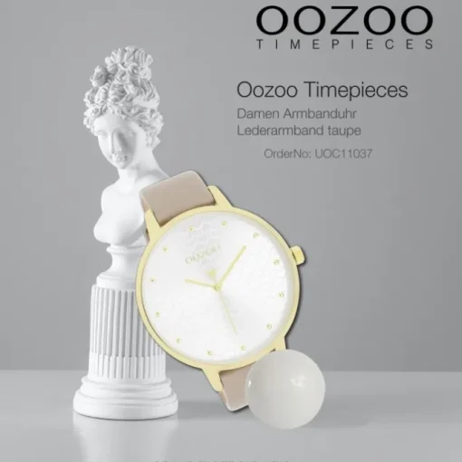 Oozoo Damen Armbanduhr Timepieces C11037 Analog Leder taupe UOC11037