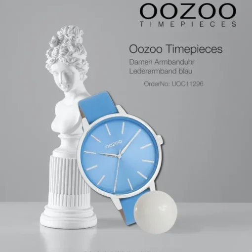 Oozoo Damen Armbanduhr Timepieces Analog Leder blau UOC11296