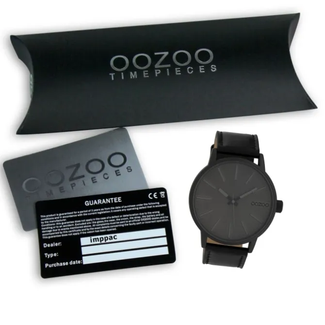 Oozoo Damen Armbanduhr Timepieces Analog Leder schwarz UOC10014