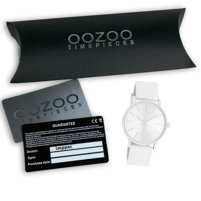 Oozoo Damen Armbanduhr Timepieces Analog Leder weiß UOC11060