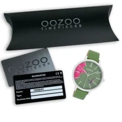 Oozoo Damen Armbanduhr Timepieces Analog Leder grün UOC11065
