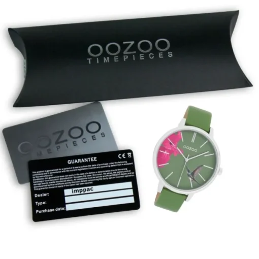 Oozoo Damen Armbanduhr Timepieces Analog Leder grün UOC11065