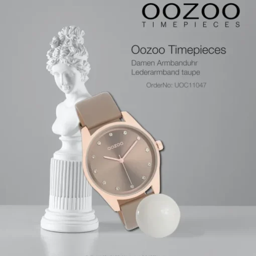 Oozoo Damen Armbanduhr Timepieces C11047 Analog Leder taupe UOC11047