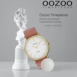 Oozoo Damen Armbanduhr Timepieces Analog Leder orange UOC9967A