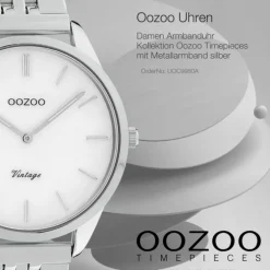 Oozoo Damen Armbanduhr Timepieces Analog Metall silber UOC9980A
