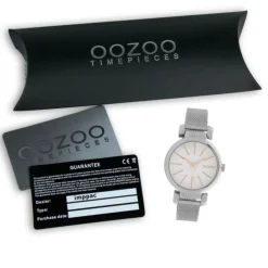 Oozoo Damen Armbanduhr Timepieces Analog Metall silber UOC10128