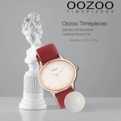 Oozoo Damen Armbanduhr Timepieces C11053 Analog Leder rot UOC11053