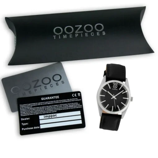 Oozoo Damen Armbanduhr Timepieces Analog Leder schwarz UOC10193