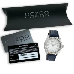 Oozoo Damen Armbanduhr Timepieces Analog Leder dunkelblau UOC10223