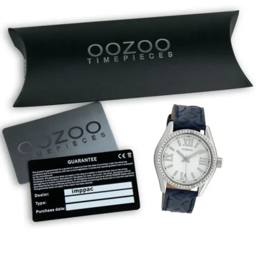 Oozoo Damen Armbanduhr Timepieces Analog Leder dunkelblau UOC10223