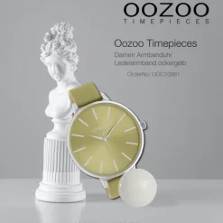 Oozoo Damen Armbanduhr Timepieces C10981 Analog Leder ockergelb UOC10981