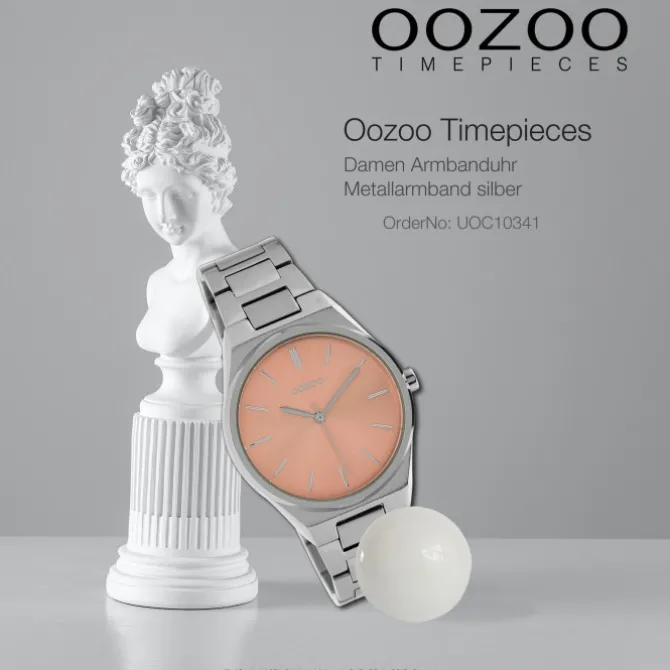 Oozoo Damen Armbanduhr Timepieces Analog Metall silber UOC10341