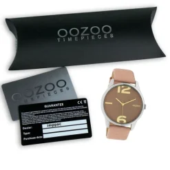 Oozoo Damen Armbanduhr Timepieces Analog Leder hellrosa UOC10376