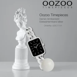 Oozoo Damen Armbanduhr Timepieces Analog Edelstahl silber UOC11131