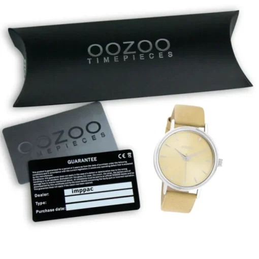 Oozoo Damen Armbanduhr Timepieces Analog Leder gelb UOC10827