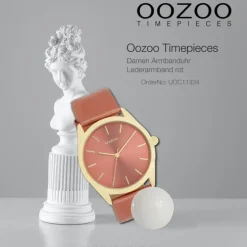Oozoo Damen Armbanduhr Timepieces Analog Leder rot UOC11334