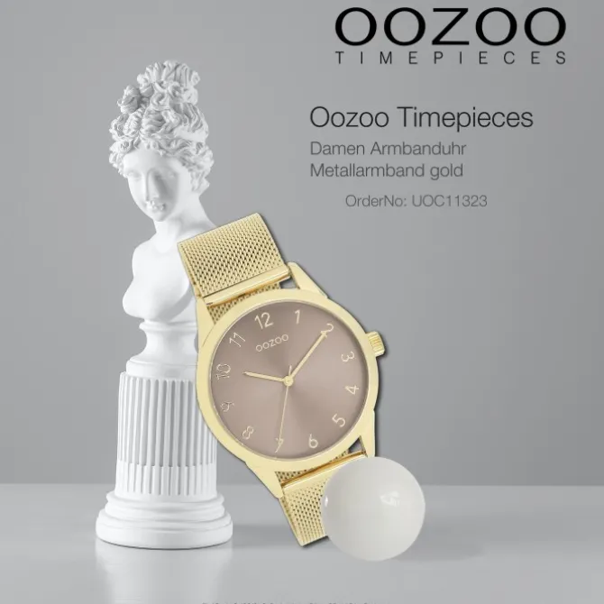 Oozoo Damen Armbanduhr Timepieces Analog Metall gold UOC11323