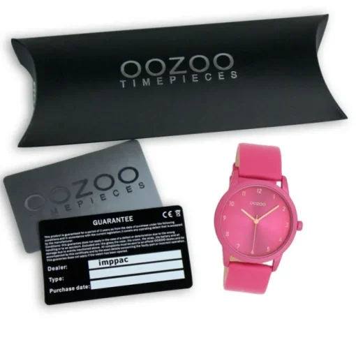 Oozoo Damen Armbanduhr Timepieces Analog Leder pink UOC11080