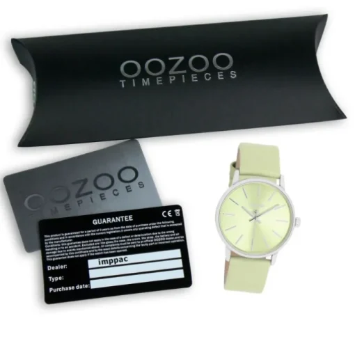 Oozoo Damen Armbanduhr Timepieces Analog Leder hellgrün UOC11370
