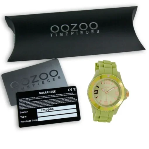 Oozoo Damen Armbanduhr Timepieces Analog Silikon grün UOC4369A