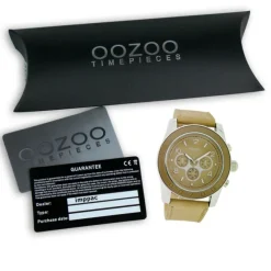 Oozoo Damen Armbanduhr Timepieces Analog Leder beige UOC4551A