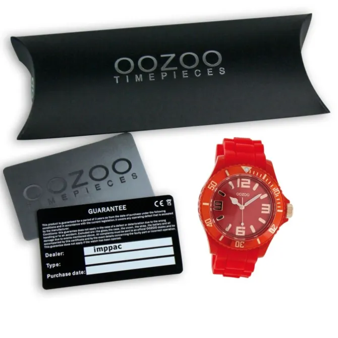 Oozoo Damen Armbanduhr Timepieces Analog Silikon rot UOC5050A