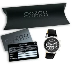 Oozoo Damen Armbanduhr Timepieces Analog Leder schwarz UOC5329A