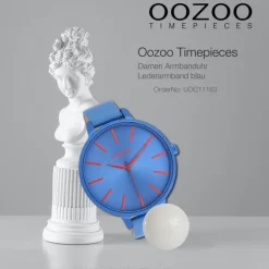 Oozoo Damen Armbanduhr Timepieces Analog Leder blau UOC11163
