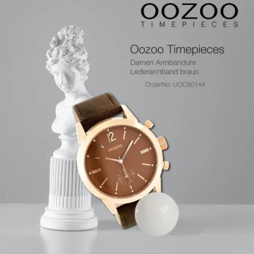 Oozoo Damen Armbanduhr Timepieces Analog Leder braun UOC8014A