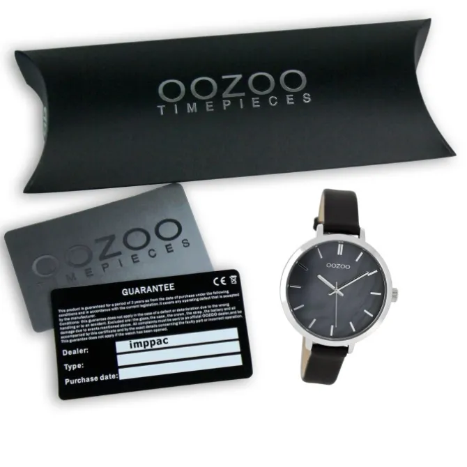 Oozoo Damen Armbanduhr Timepieces Analog Leder schwarz UOC8359A
