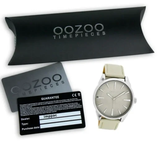 Oozoo Damen Armbanduhr Timepieces Analog Leder grau UOC8360A