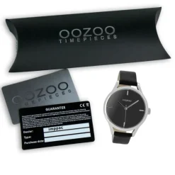 Oozoo Damen Armbanduhr Timepieces Analog Leder schwarz UOC9144A
