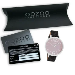 Oozoo Damen Armbanduhr Timepieces Analog Leder lila UOC9154A