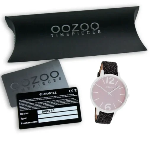 Oozoo Damen Armbanduhr Timepieces Analog Leder lila UOC9154A