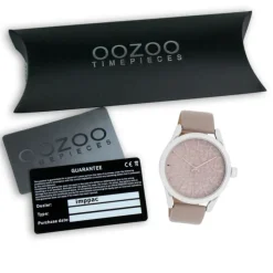 Oozoo Damen Armbanduhr Timepieces Analog Leder beige UOC9473A