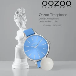 Oozoo Damen Armbanduhr Timepieces C10982 Analog Leder blau UOC10982