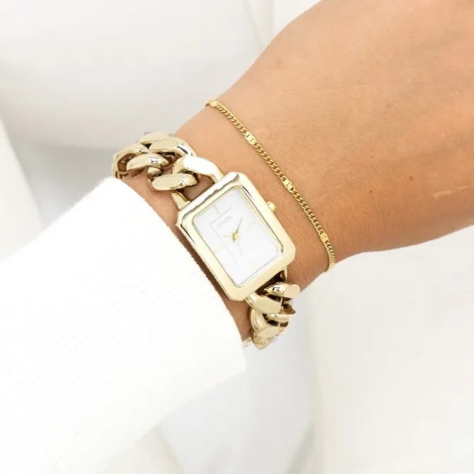 Oozoo Damen Armbanduhr Timepieces Analog Metall gold UOC11272