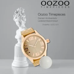 Oozoo Damen Armbanduhr Timepieces C1151 46mm Quarz Leder sand UOC1151