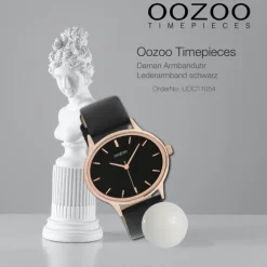 Oozoo Damen Armbanduhr Timepieces C11054 Analog Leder schwarz UOC11054